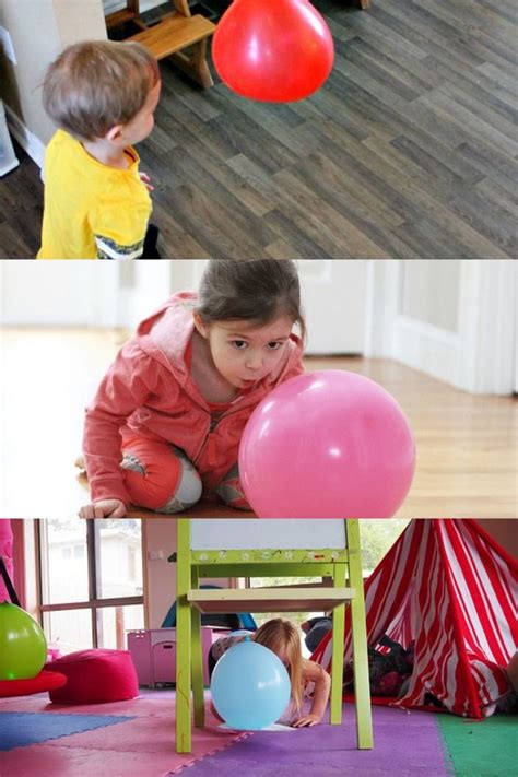 El globo los jugadores lanzarán un globo inflado al aire. Juegos con globos para una divertida fiesta infantil en ...