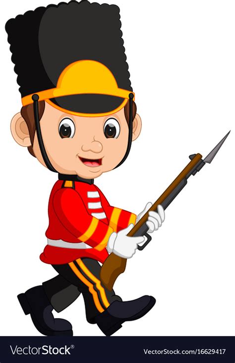 British Guardsman Cartoon Royalty Free Vector Image