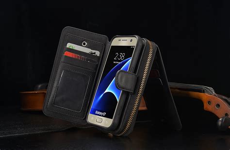 Luxury Multifunction Phone Bag For Samsung Galaxy S7 Retro Portable Bag Flip Leather Phone Cases