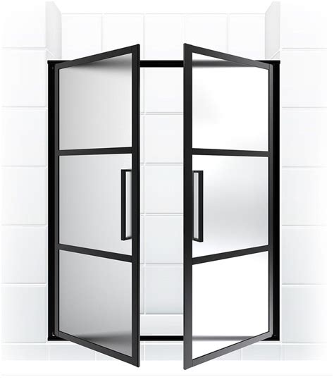 The infold incorporates a special arm mechanism which opens the door into the. Coastal Shower Doors Gridscape Unique Fy True Swing Door ...