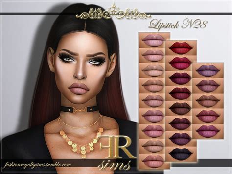 Fashionroyaltysims Lipstick N28