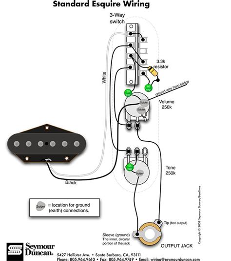 I'm modding my tele (the electronics are going to be all new, everything in it is going down. Standard Esquire Wiring Diagram | Telecaster Build | Pinterest | Esquire