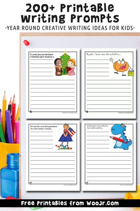 200 Printable Writing Prompts For Kids Woo Jr Kids Activities