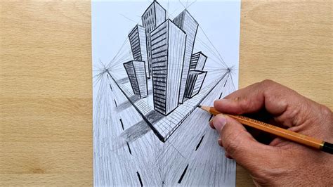 3 Noktalı Perspektif çizimi şehir Kolay Perspektif çizimleri Görsel