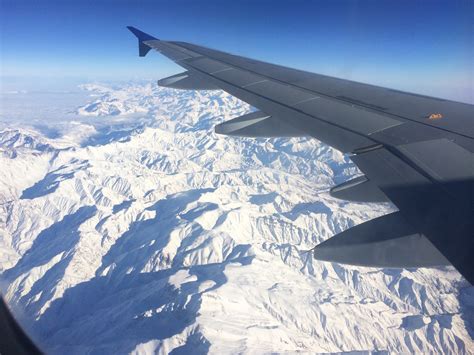 Sky Flight Plane Mountains Snow Winter Travel Wallpapers Hd