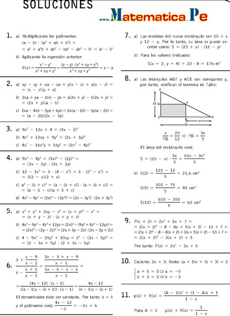 Expresiones Algebraicas Ejercicios Resueltos Matematicas 1 Bachillerato