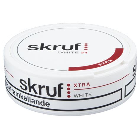 It is less harsh than regular chewing tobacco, so you don't have to spit when you use it. Skruf Xtra Stark White Portion Snus