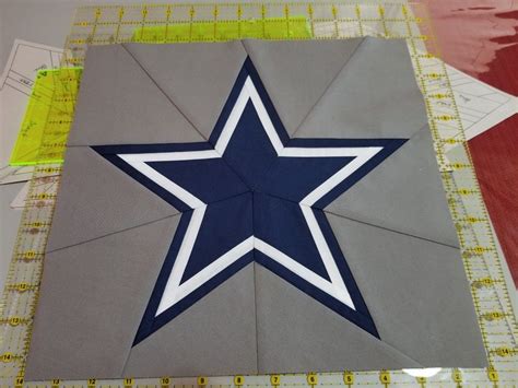 Finally Nailed My Dallas Cowboys Star Block Paper Pieced Cowboy