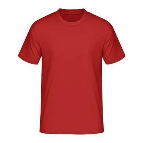 Red Cotton Round Neck Bio Wash Half Sleeves T Shirt At Rs 90 In Mumbai
