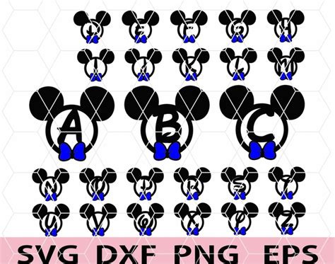 Disney Svg Font Mickey Head Alphabet By Lolo Design Print On Zibbet