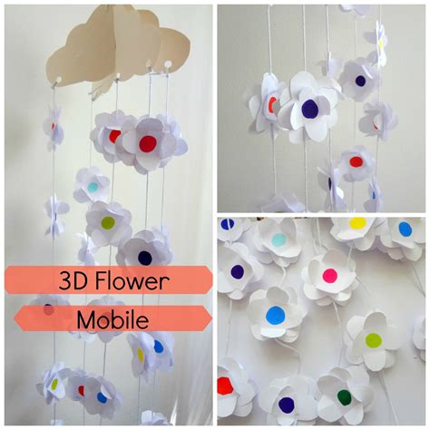 Little Treasures Easy As D I Y 3d Paper Flower Mobile
