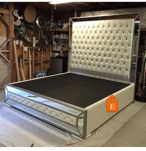 Upholstery also adds texture to the room, which creates visual interest. White Faux Leather King Size Platform Bed and Matching ...