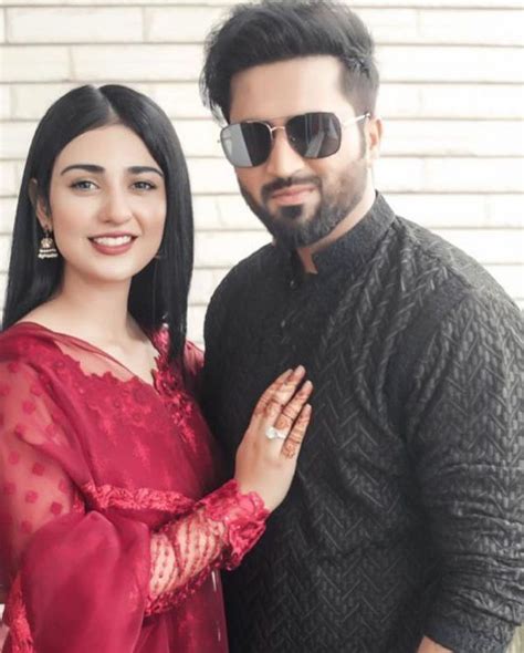 New Wed Couple Sarah Khan And Falak Shabir Awesome Pictures Couple