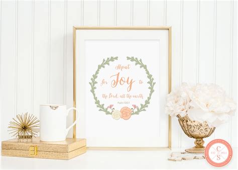 Shout For Joy To The Lord All The Earth Wall Print Psalm 1004 Wall