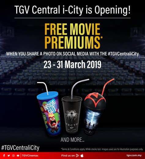 Sparks fly when you're at the centre of excitement. TGV Central i-City FREE Movie Screenings & Popcorn Combos ...