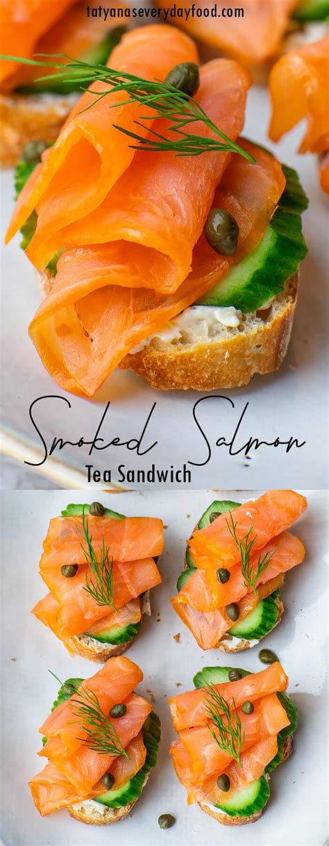 Smoked Salmon Tea Sandwiches Recipe Tatyanas Everyday Food