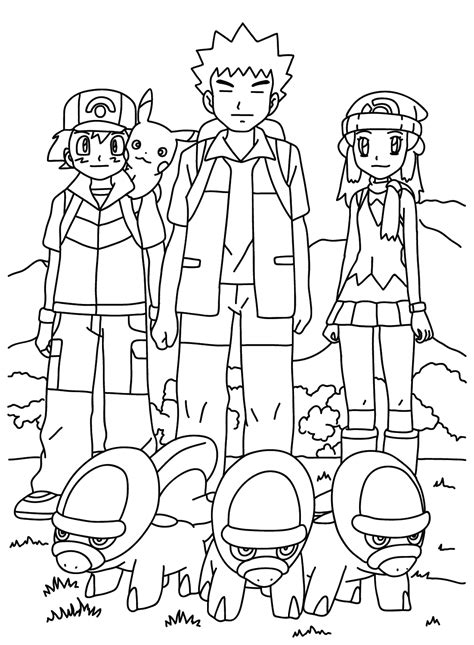 Pagina Da Colorare Di Ash E Goh Pokemon Ash Ketchum Pagine Da Colorare Pagine Da Colorare