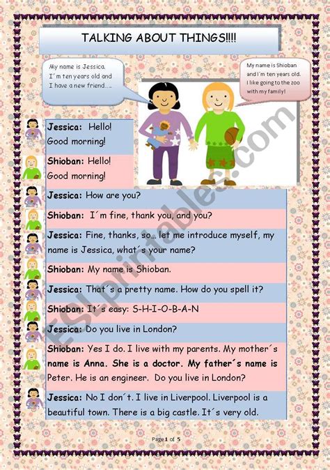 Talking About Things Esl Worksheet By Maguyre