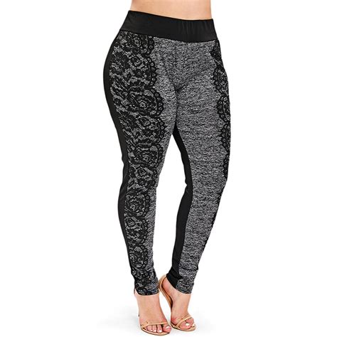 Lace Crochet Leggings Women Clothes Big Size Fitness Leggings Skinn Plus Size Printed