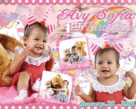 Very Cute And Unique Unicorn Design Tarpaulin Birthday Tarpaulin