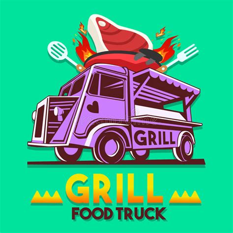 Browse thousands of food truck logo designs. Food Truck Grill BBQ Fast Delivery Service Vector Logo ...