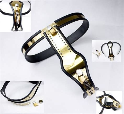 Newest Female Fully Adjustable T Type Titanium Steel Chastity Belt With