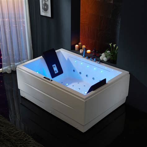71 Acrylic Corner Bathtub Whirlpoolandair Jet 3 Sided Apron Tub Led Chromotherapy Ebay