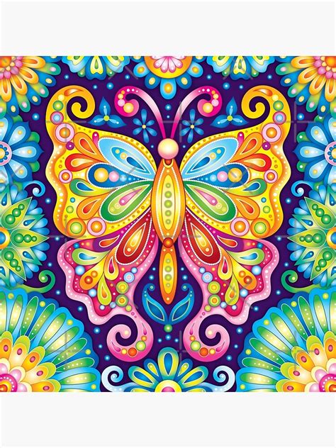 Psychedelic Butterfly Art By Thaneeya Mcardle Poster By Thaneeya