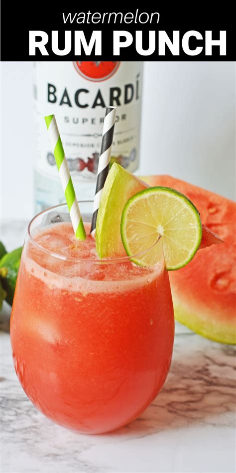 This Watermelon Rum Punch Drink Is Perfect For Barbecues Poolside