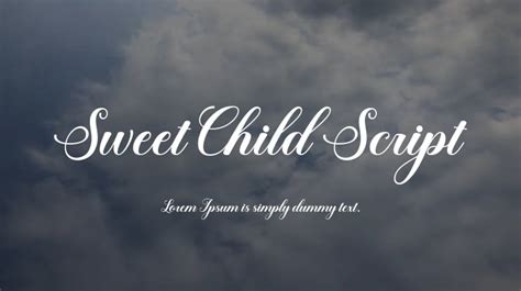 Sweet Child Script Font Download Free For Desktop And Webfont