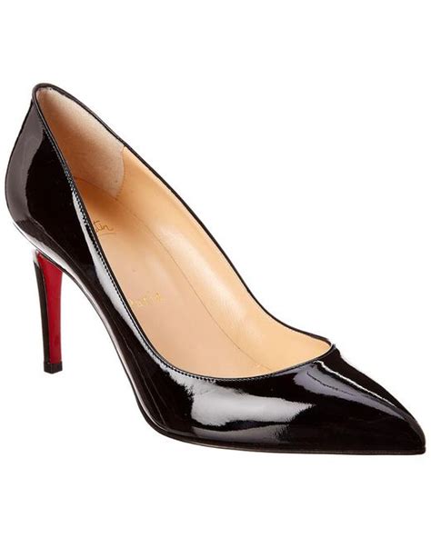 Christian Louboutin Pigalle 85 Black Patent Leather Pumps Lyst