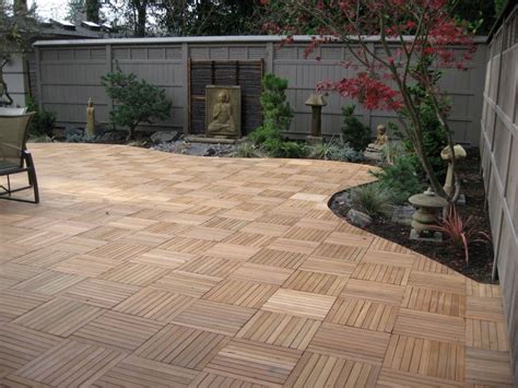 Builddirect Kontiki Interlocking Wood Deck Tiles Real Wood Xl