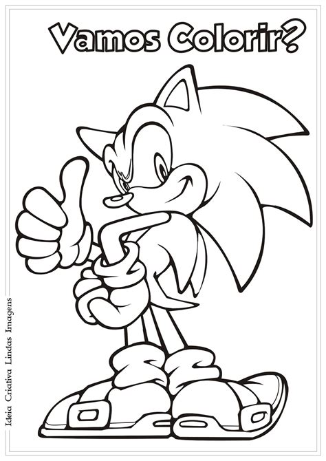 Desenho Super Sonic Para Colorir