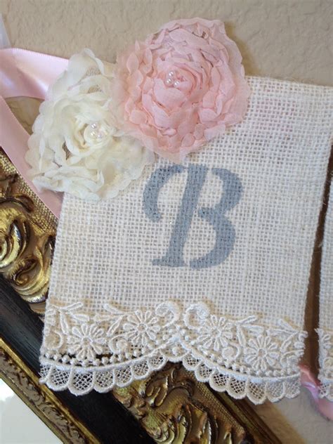 Custom Burlap Lace Banners Wedding Decor Bridal Shower Etsy