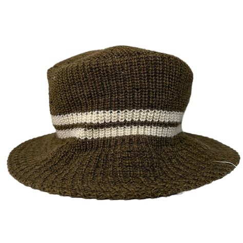 新品 Highland2000 British Wool Knit Crusher Hat Olive ハイランド クラッシャーハット
