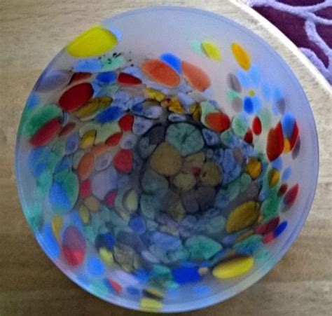 Multi Coloured Glass Bowl Gorgeous Collectors Weekly