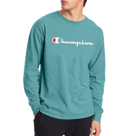 Champion Champion Mens Script Logo Classic Long Sleeve Graphic Tee