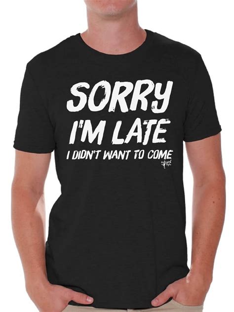 Awkward Styles Mens Humor Shirts Mens Humor Graphic Tees Im Late Lazy Shirt Mens Novelty