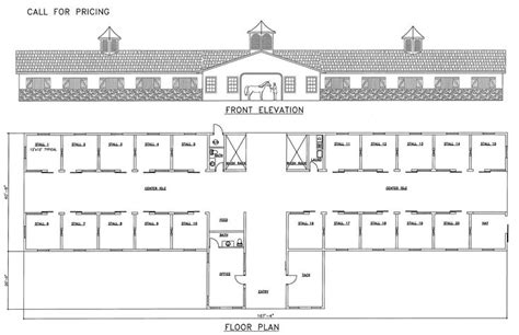 Horse Barn Plans Horse Barn Xvi 20 Stalls In 2023 Horse Barn Plans