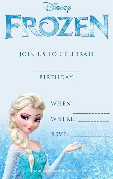 Disney Frozen Birthday Invitation Template Invitations Online