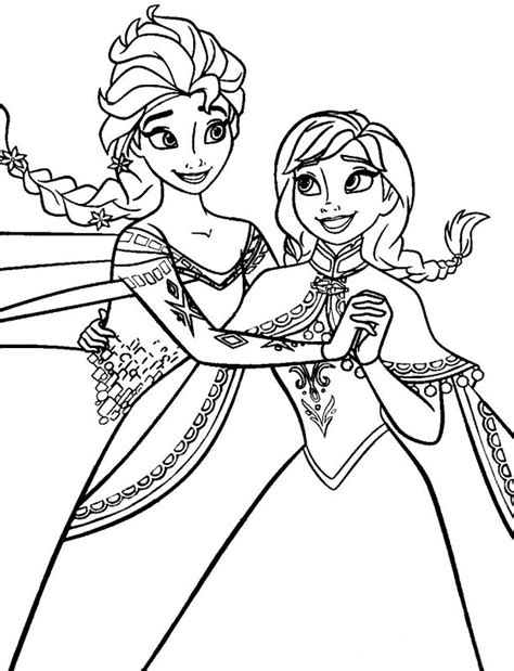 Imagini de colorat elsa si ana. Desene cu Elsa și Ana de colorat, planșe și imagini de colorat cu Elsa și Ana