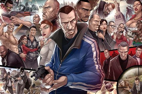 Postere Official Grand Theft Auto V Cartoon Styled All Characters