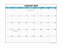 2020 Printable Calander In Excel Free Letter Templates - Riset