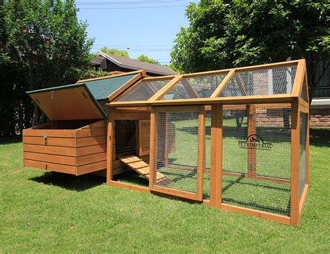 Double And Run Large Deluxe Chicken Coop Rabbit Hutch Nest Hen House