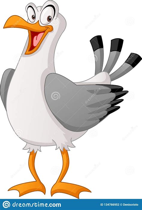 Illustration About Cartoon Cute Gull Vector Illustration Of Funny