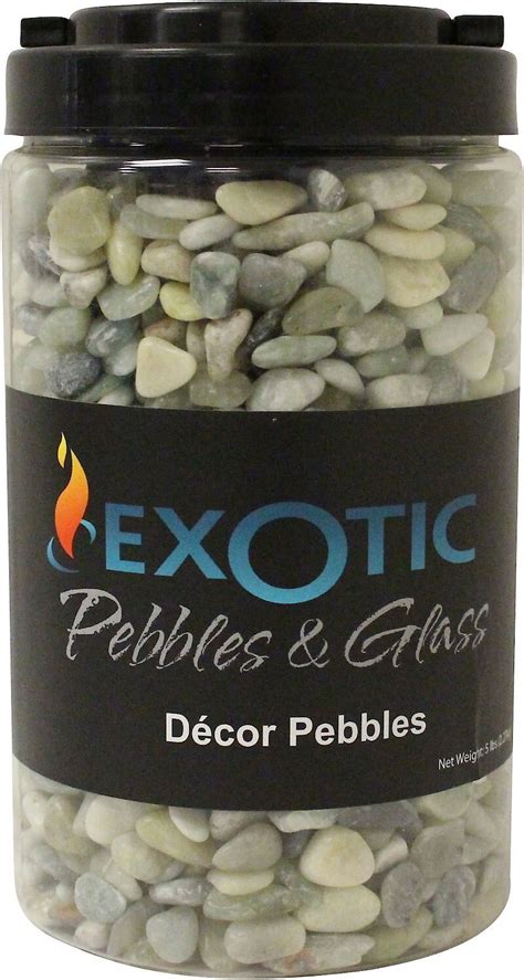 EXOTIC PEBBLES Polished Jade Reptile Terrarium Gravel Jade 5 Lb Jar