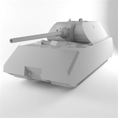 German Tank Pzkpfw Viii Maus V1v2 3d Model 59 Max 3ds Fbx Obj