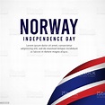 Norwegen Unabhängigkeitstag Vektorvorlage Design Für Banner Grußkarten ...