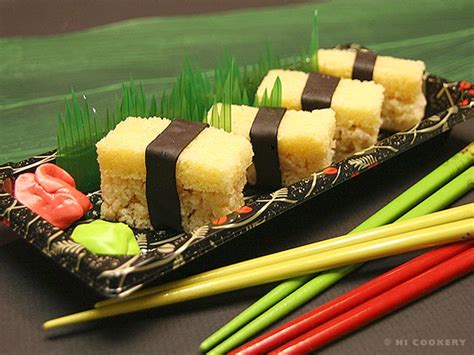Built into a modern warehouse setting, all the dishes are prepared fresh and the comfortable. Dessert Sushi | HI COOKERY