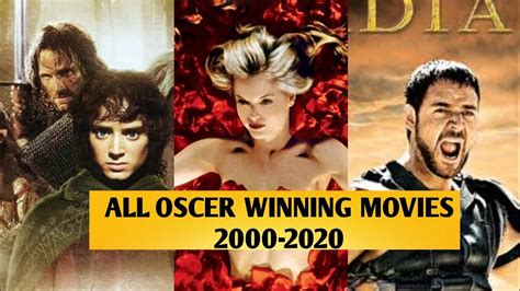 The Full List Of Oscar Winning Movie Oscar Winnings 2000 2020 Youtube